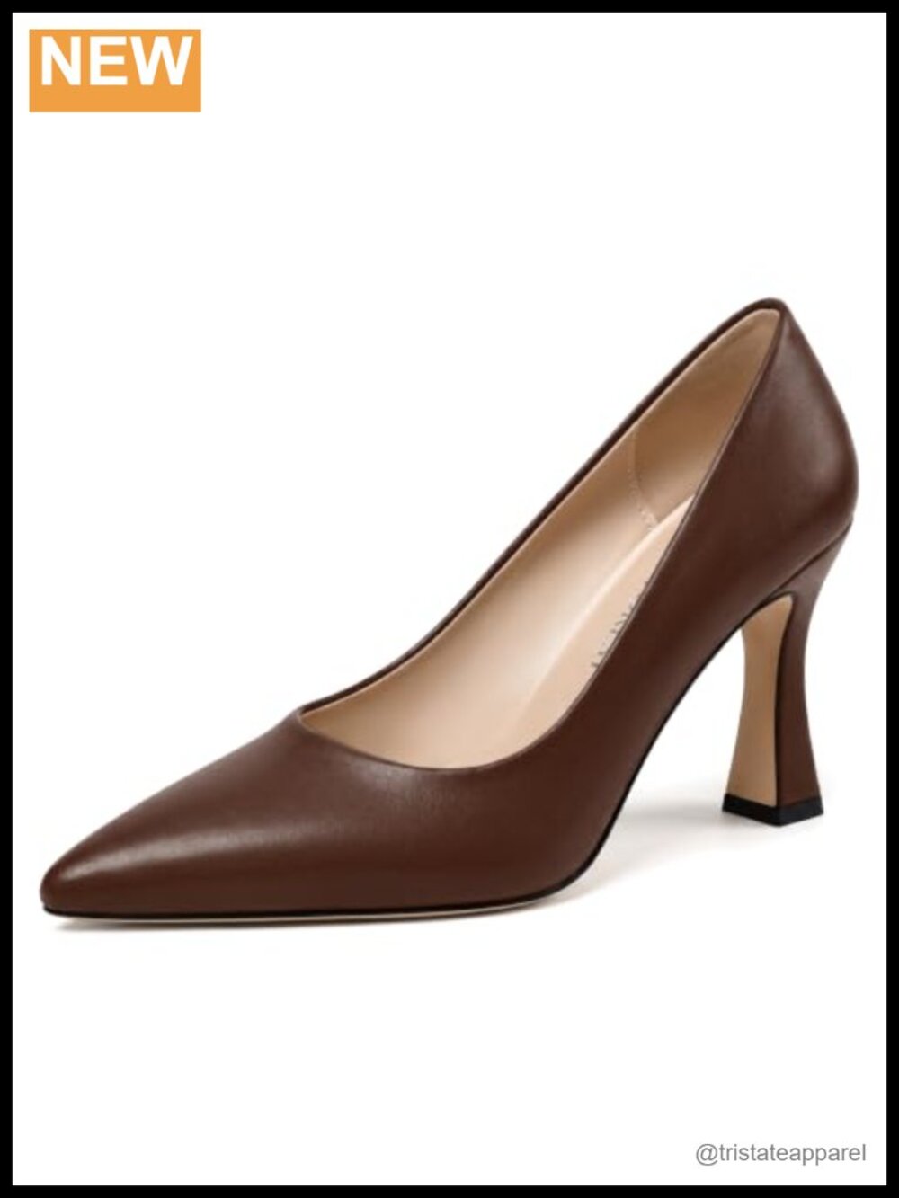 Pointed Toe Stiletto High Heel Pump Faux Leather Slip On Dress Shoe